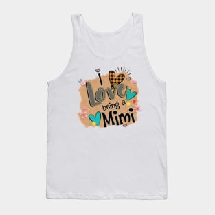 Womens I Love Being A Mimi Heart Mother's Day Gift Tank Top